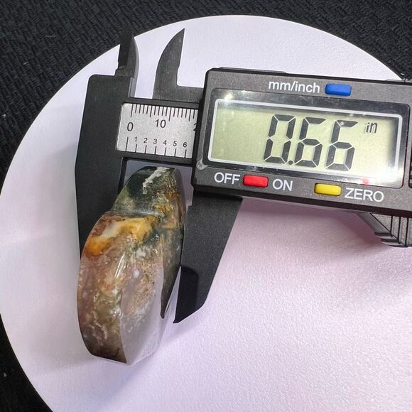 Moss Agate Crystal Heart‎ (#12) - Picture 9 of 12